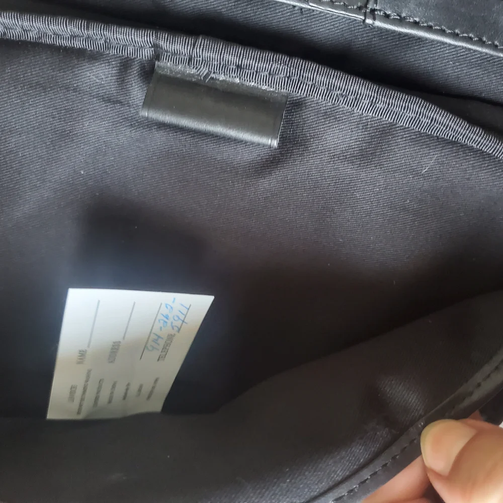 L.L. Bean Vintage Black Leather Planer, Wallet Organizer Bag Mens